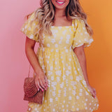 Lotte™ | Boho Mini-klänning med Puffärmar