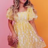 Lotte™ | Boho Mini-klänning med Puffärmar