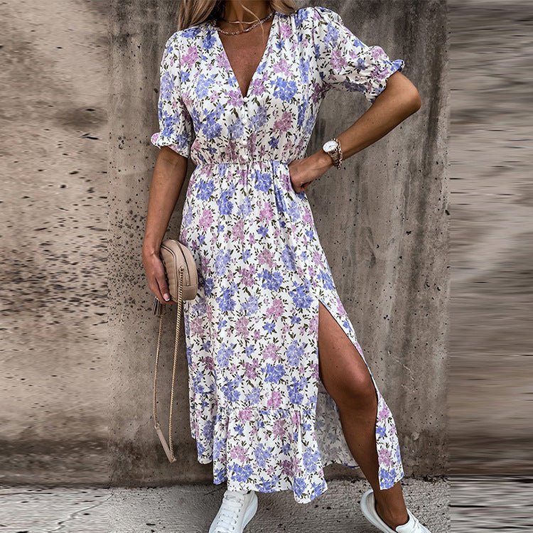 Naila™ | Elegant Blommig Klänning
